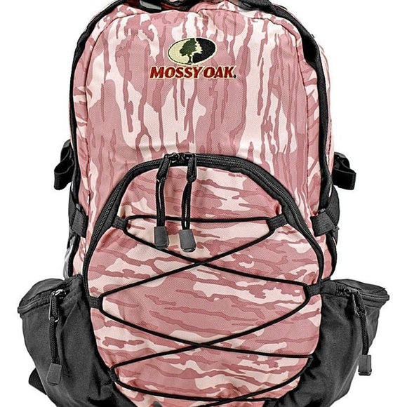 Mossy Oak Pink Camo Bottomland Backpack Travel Bag - Picture 1 of 3